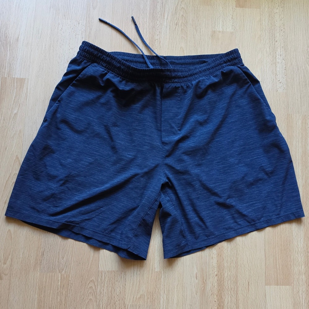 Lululemon Pace Breaker 7" Shorts Navy Blue Heathered Mens XXL